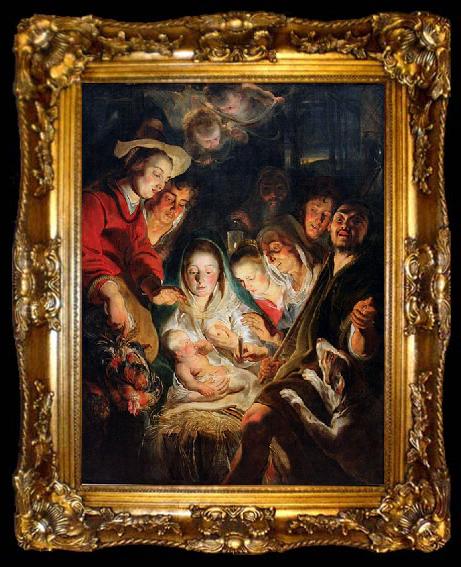 framed  Jacob Jordaens The Adoration of the Shepherds, ta009-2